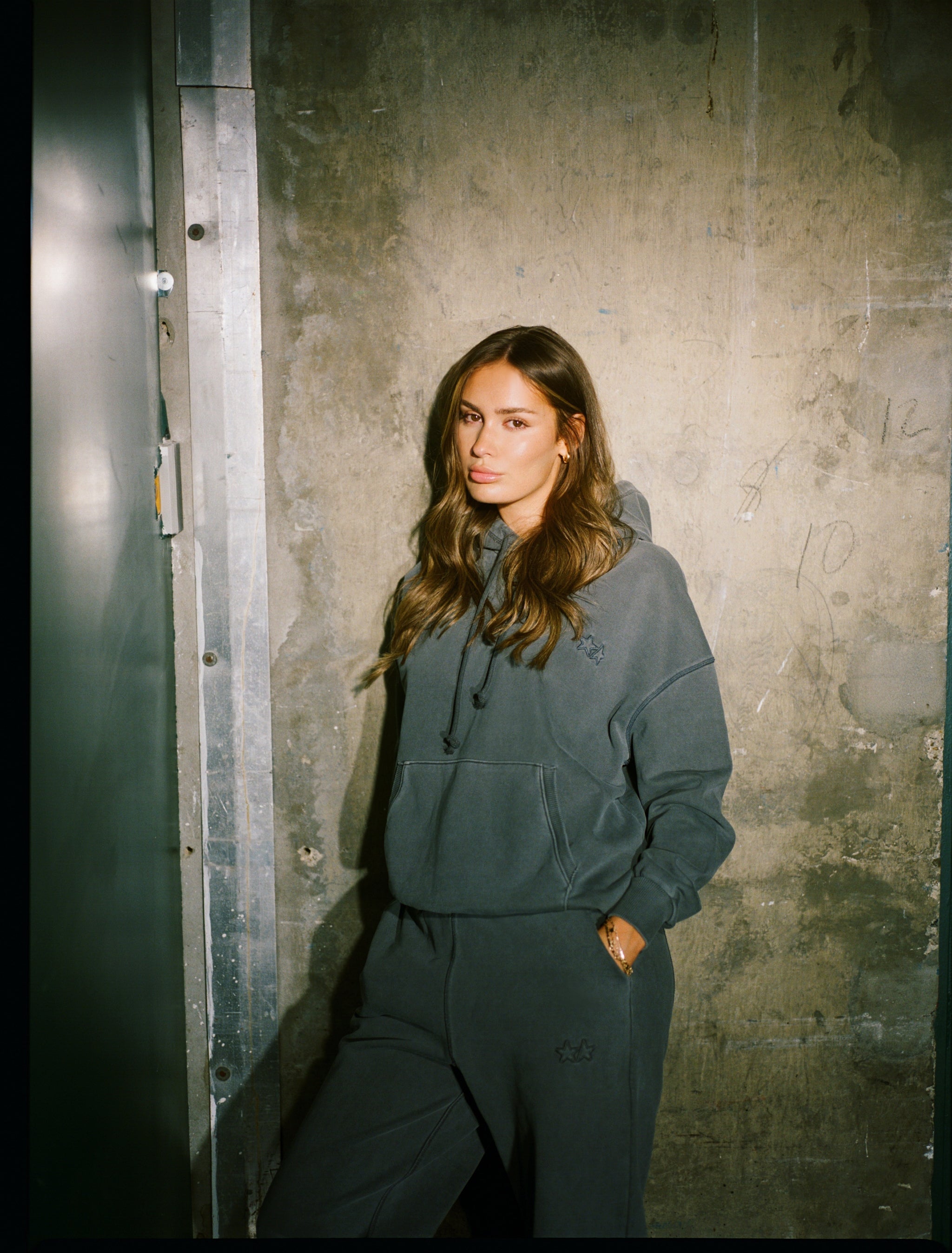 Stockbury Hoodie / Washed Blue