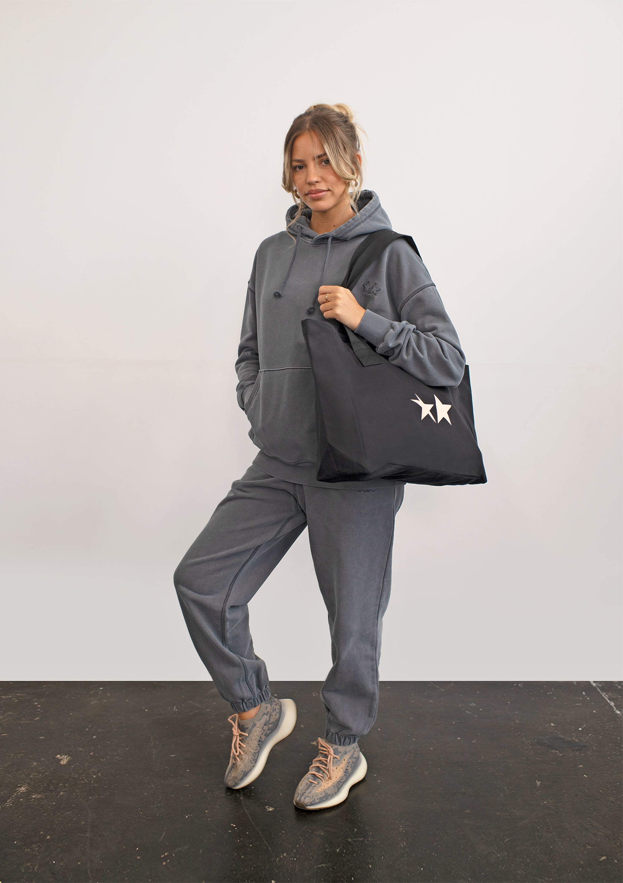 Twin Star Tote Bag / Black
