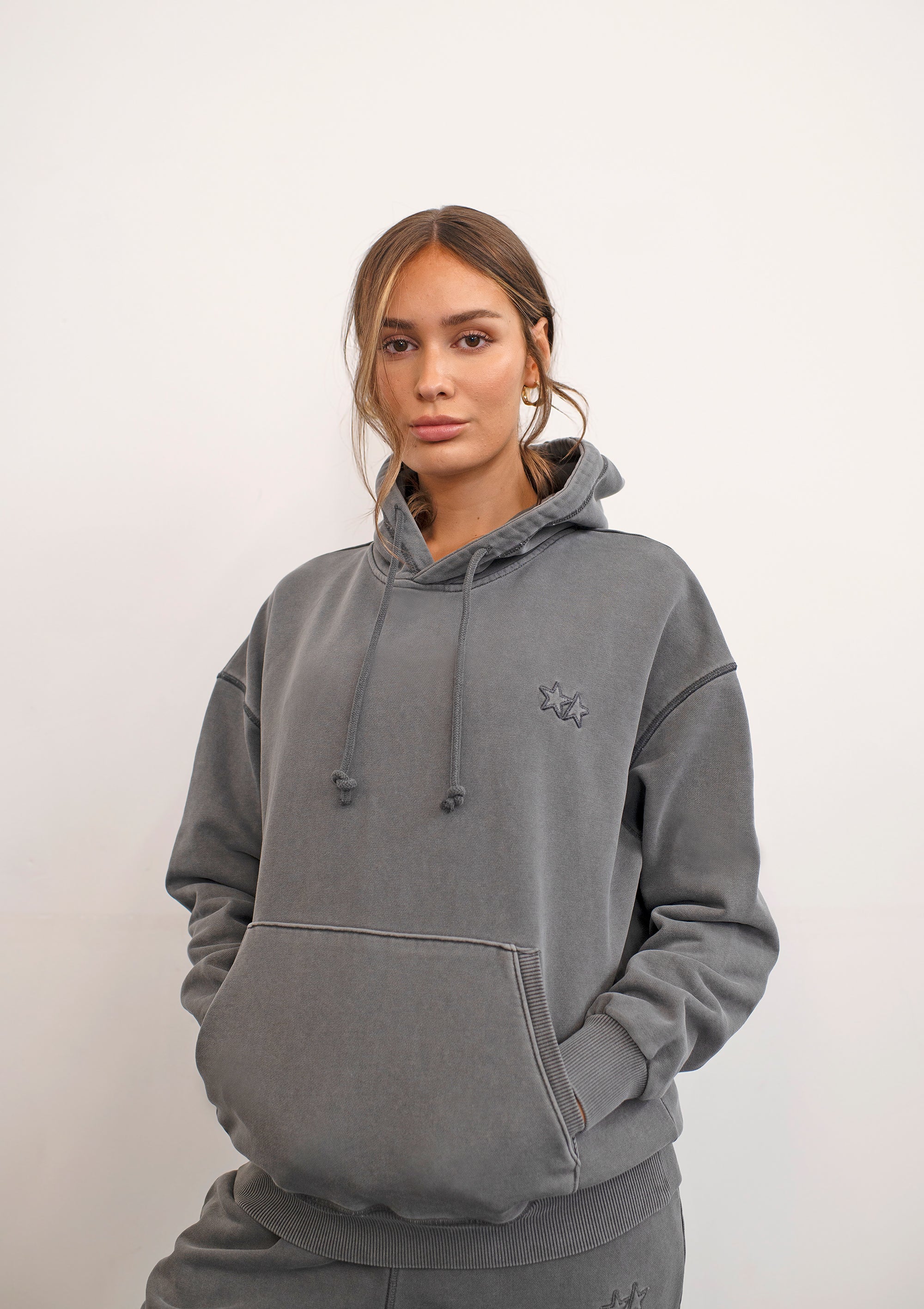 Stockbury Hoodie / Washed Black