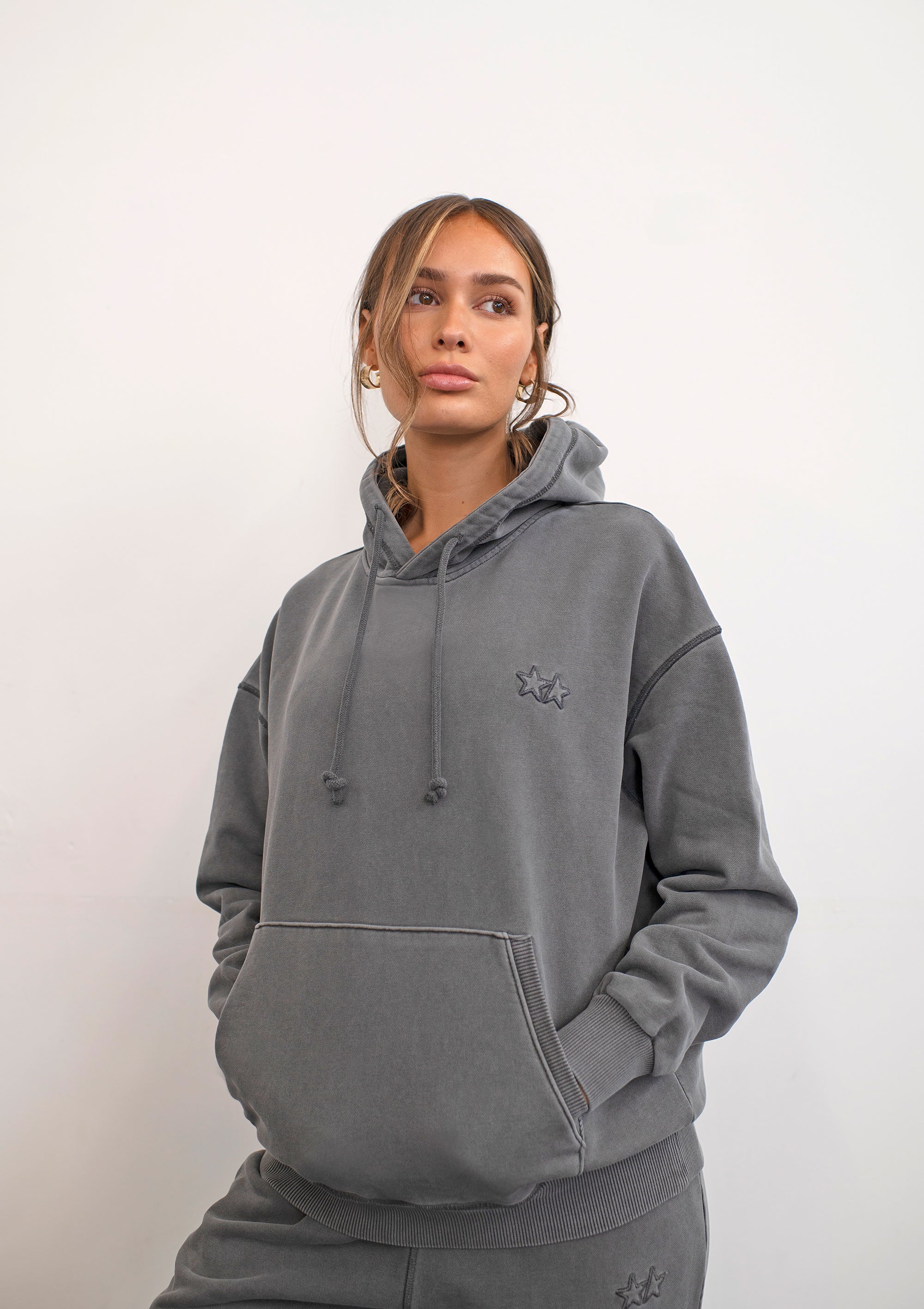 Stockbury Hoodie / Washed Black