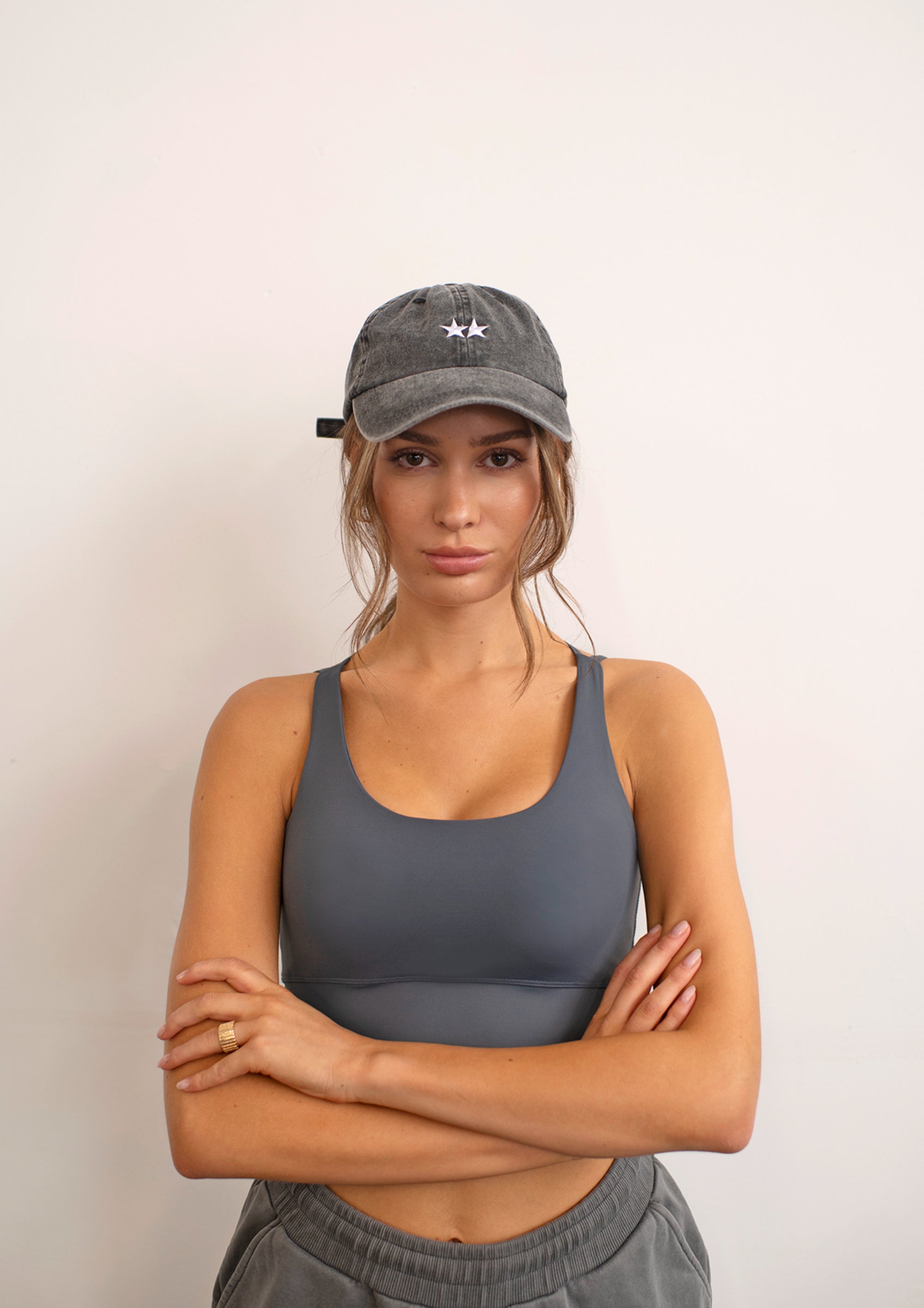 Twin Star Cap / Washed Black