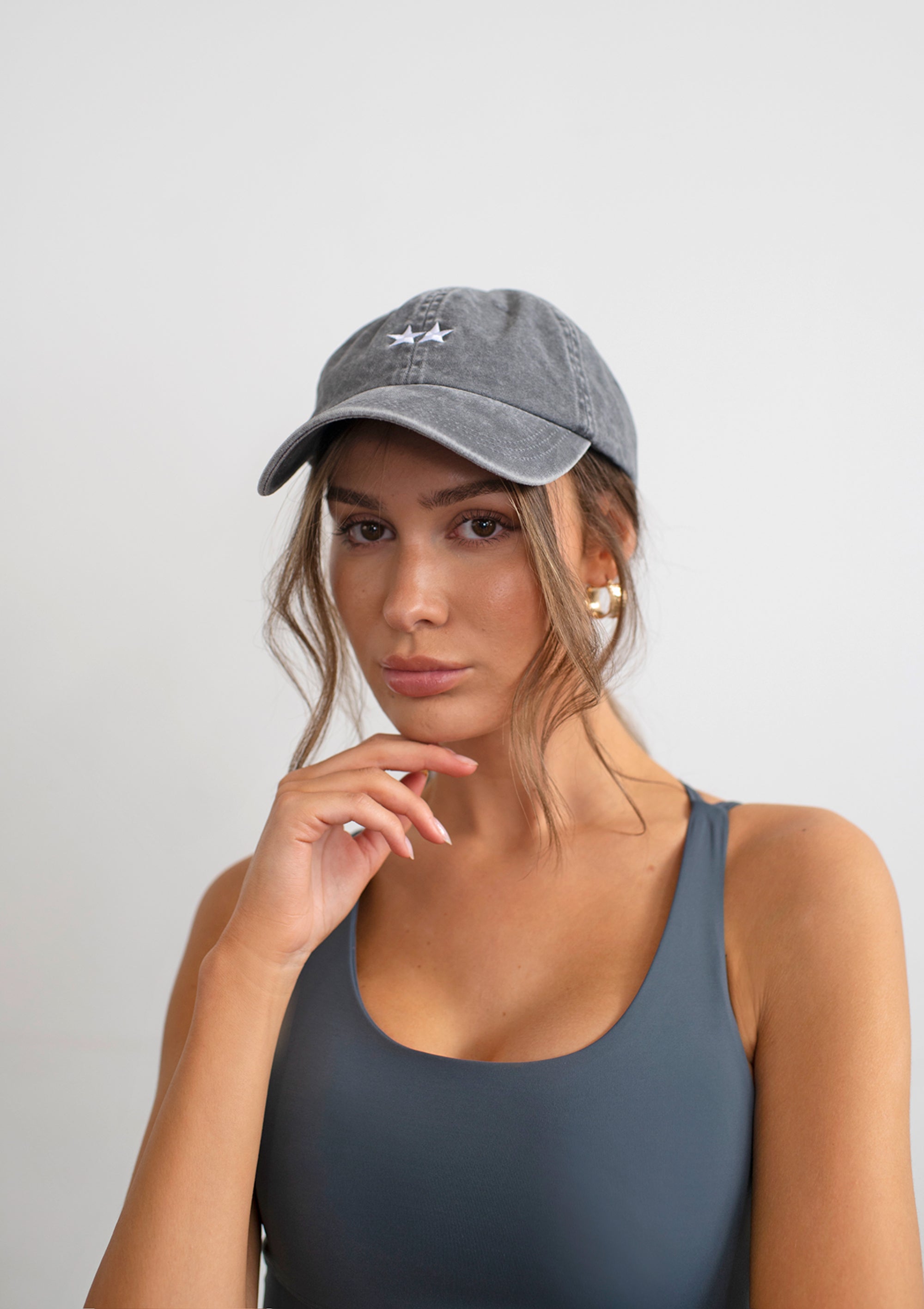 Twin Star Cap / Washed Grey