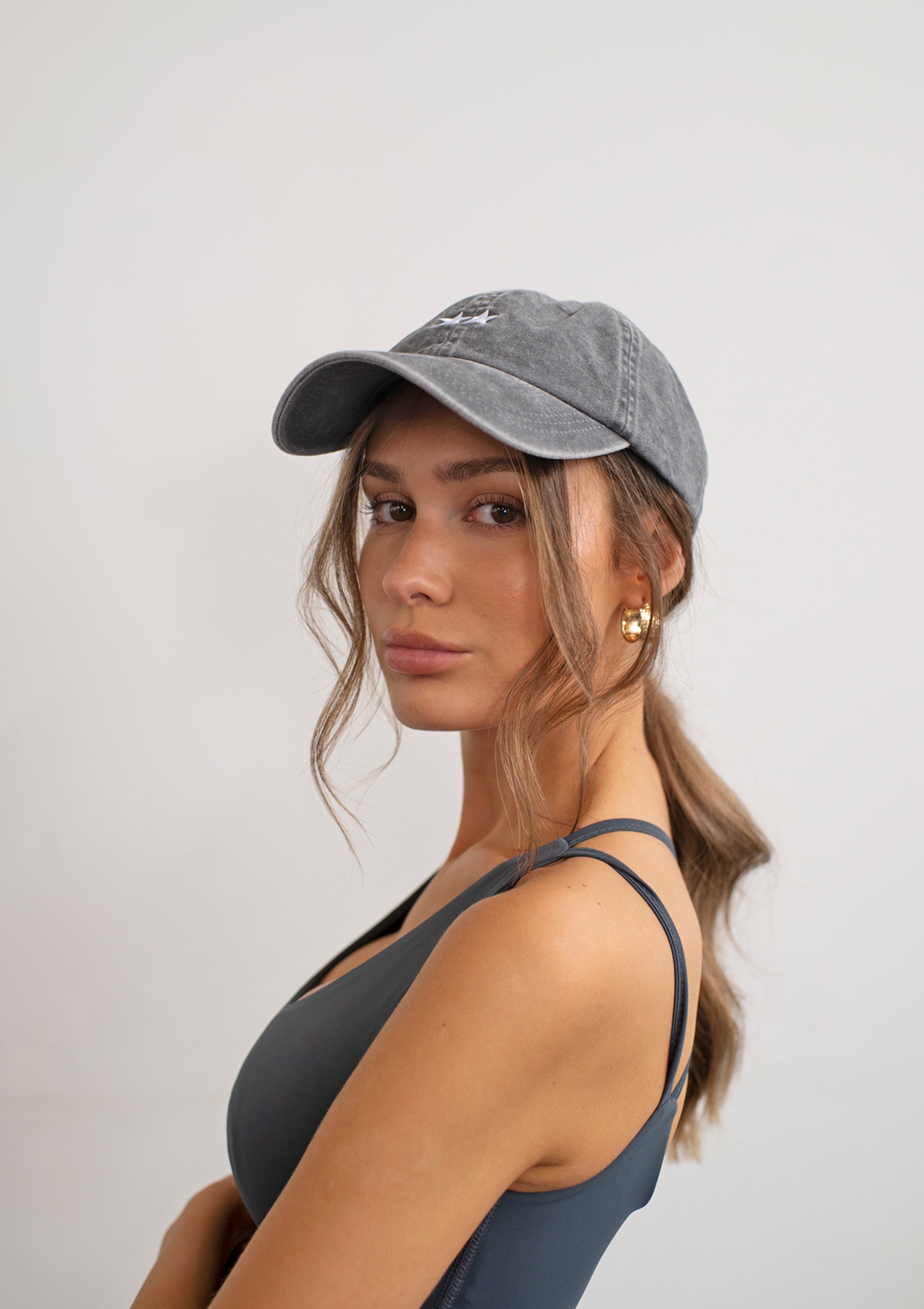 Twin Star Cap / Washed Grey