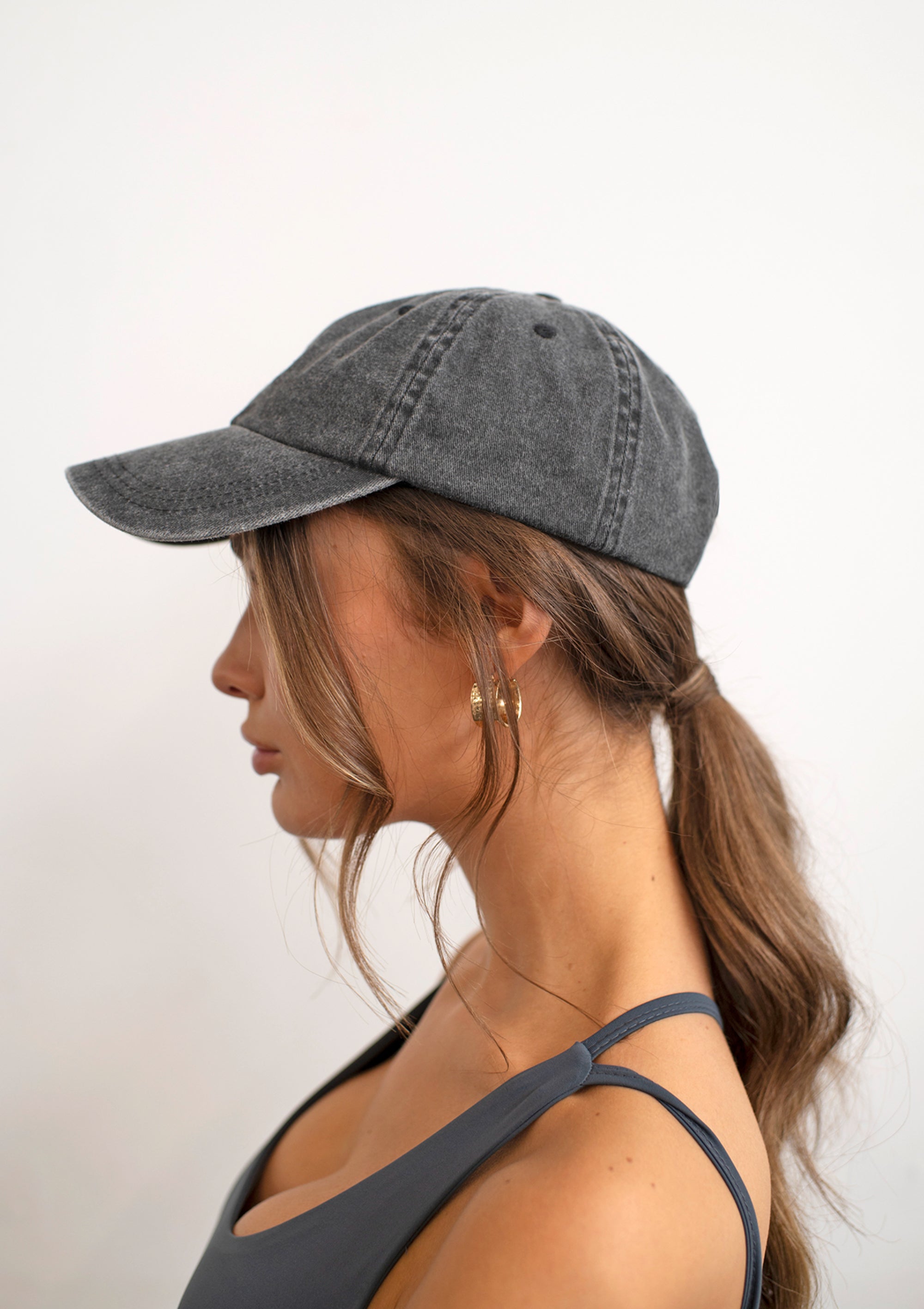 TWIN STAR CAP / WASHED BLACK